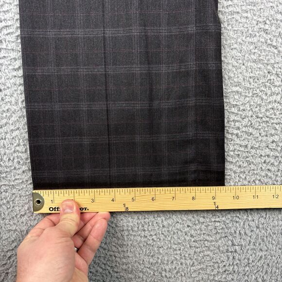 Focus 2000 Pants Women's 6P Petite Plaid Gray Straight Leg Career Workwear - Picture 7 of 12